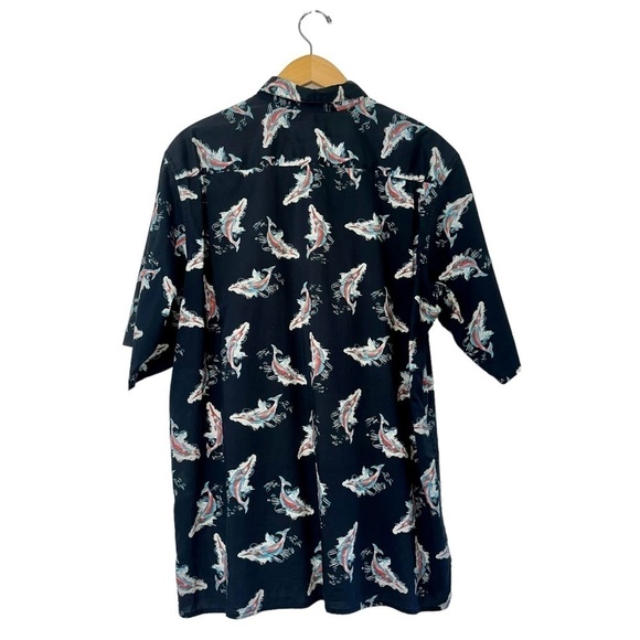 Reyn Spooner Shirt Mens Large Button Down Cotton Multi Color Marlin Fish Print - Picture 2 of 9